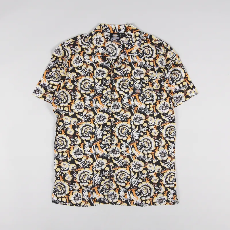 Dickies Roseburg Short Sleeve Shirt Black Floral