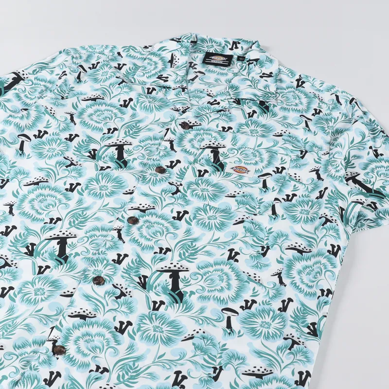Dickies Roseburg Short Sleeve Shirt Cloud Floral-1