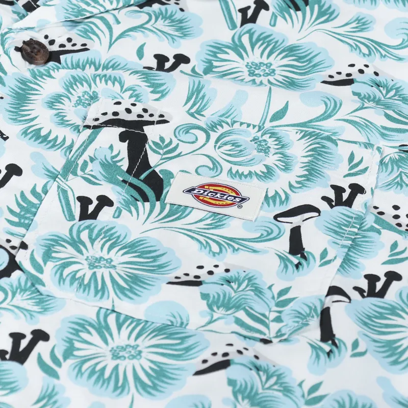 Dickies Roseburg Short Sleeve Shirt Cloud Floral-2