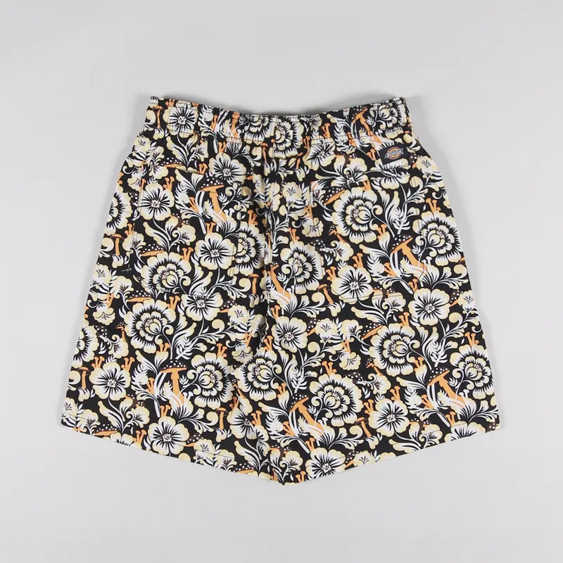 Dickies Roseburg Shorts Black Floral-1