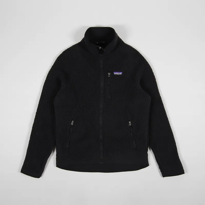 Patagonia Mens Lightweight Fleece Retro Pile Fleece Jacket Black