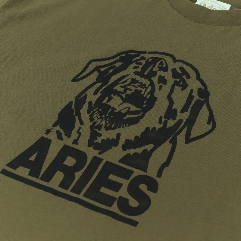 Aries Rottweiler T Shirt Olive-1