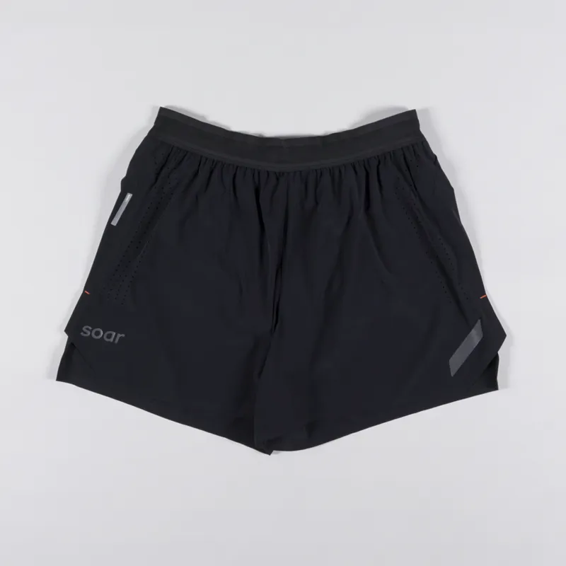 SOAR Running Mens Lightweight Run Shorts Black