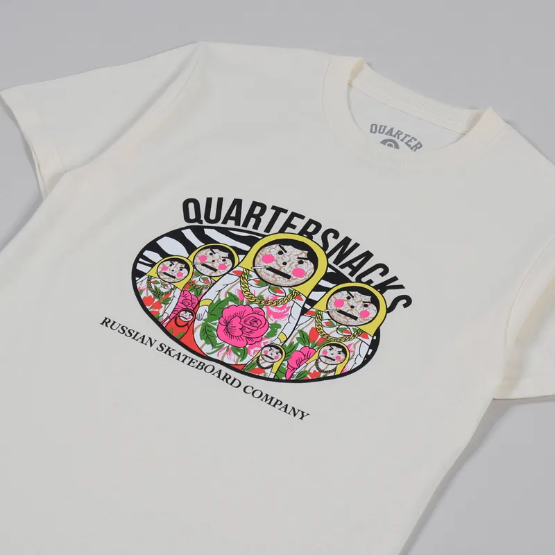 Quartersnacks Russian Doll T Shirt Cream-2
