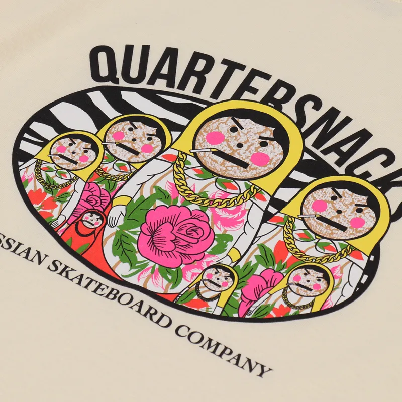 Quartersnacks Russian Doll T Shirt Cream-1