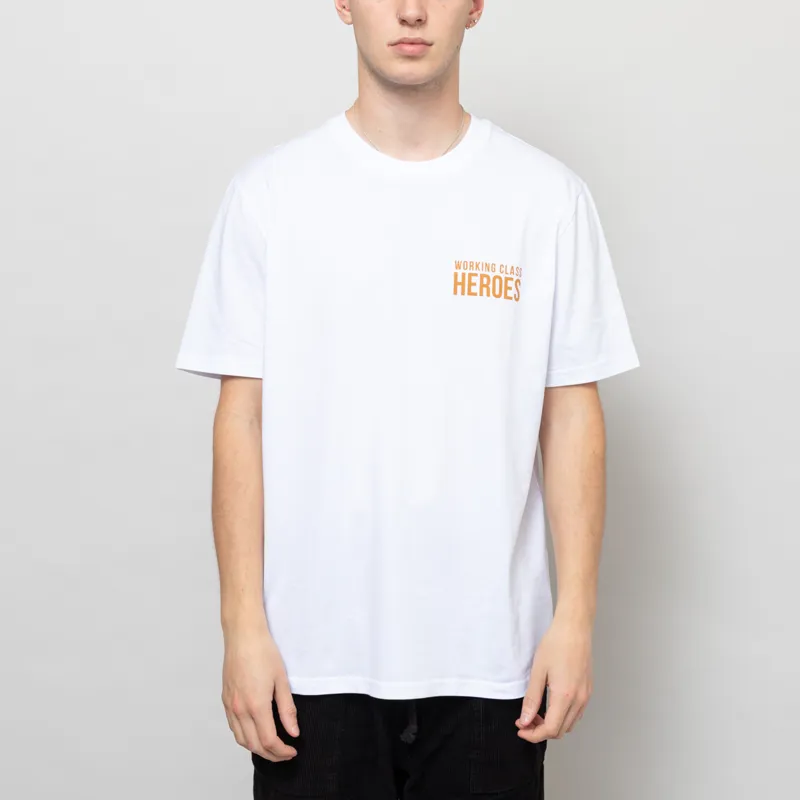 Working Class Heroes Oversized Run Club T Shirt White-2