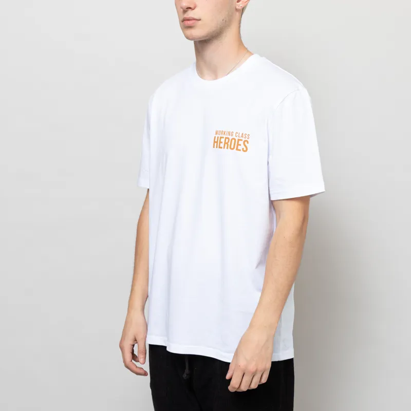 Working Class Heroes Oversized Run Club T Shirt White-3