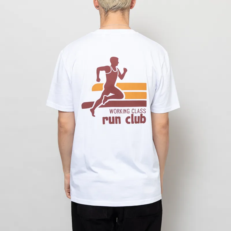 Working Class Heroes Oversized Run Club T Shirt White