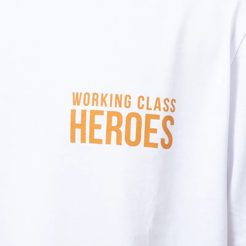 Working Class Heroes Oversized Run Club T Shirt White-6