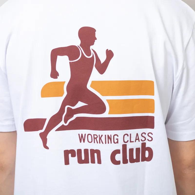 Working Class Heroes Oversized Run Club T Shirt White-5
