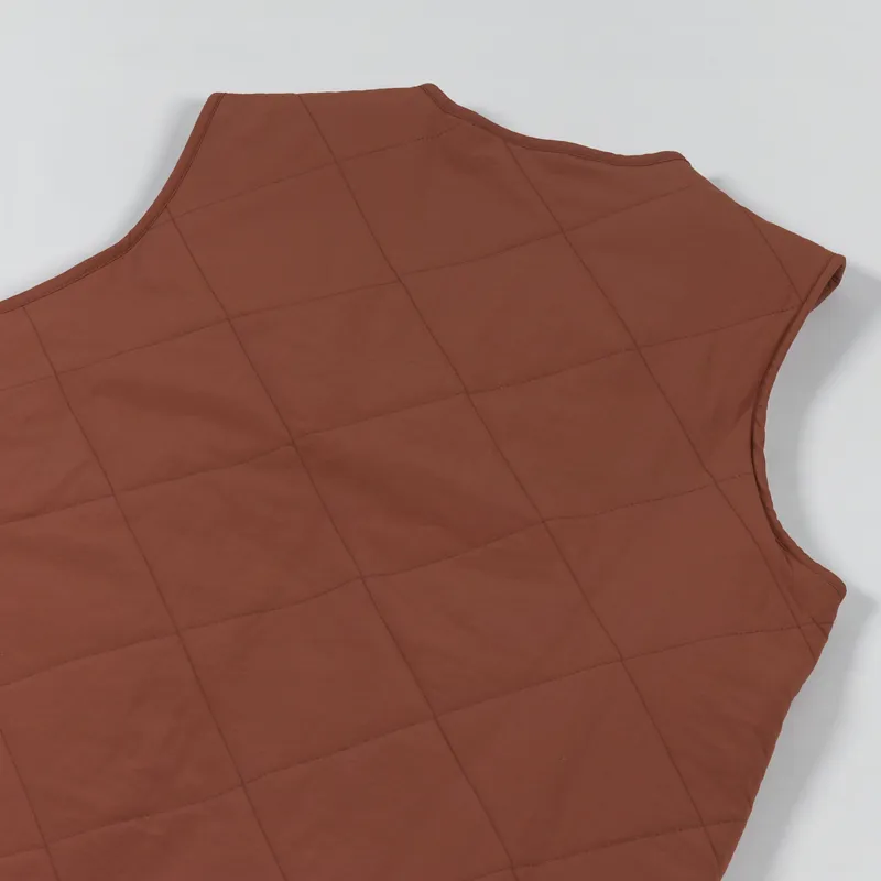 Butter Goods Reversible Hairy Plaid Vest Brown Pink-8