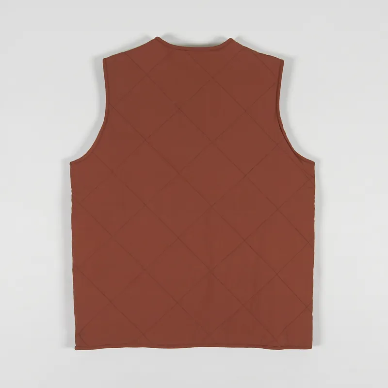 Butter Goods Reversible Hairy Plaid Vest Brown Pink-3