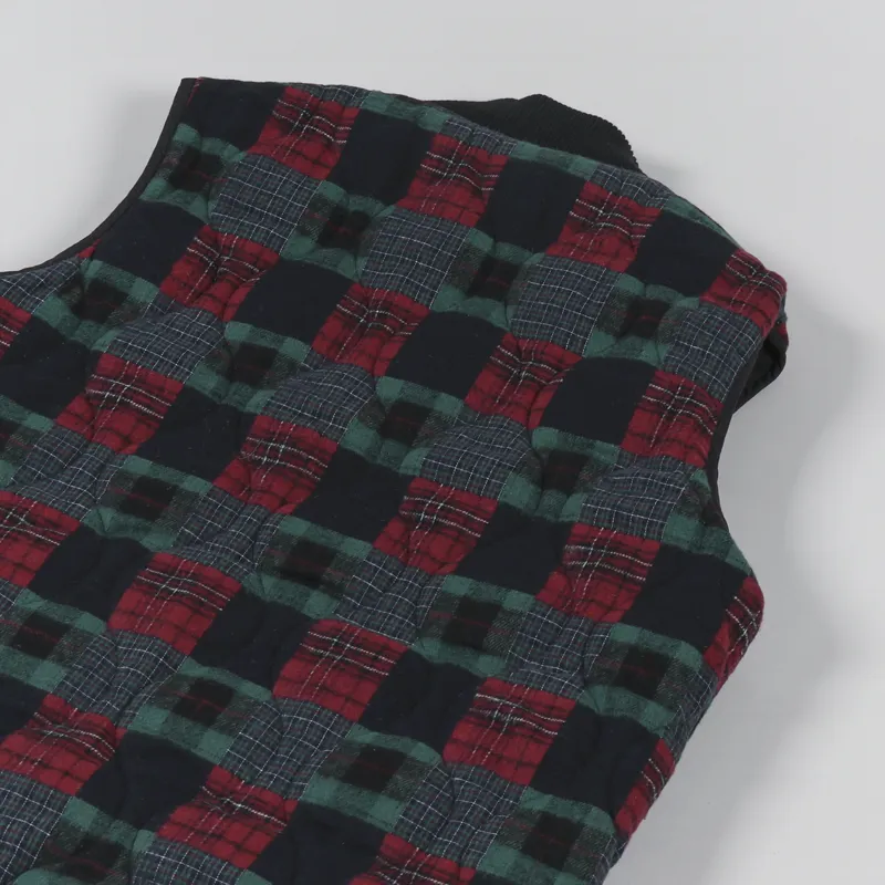 C17 Jeans Reversible Vest Black Tartan-8
