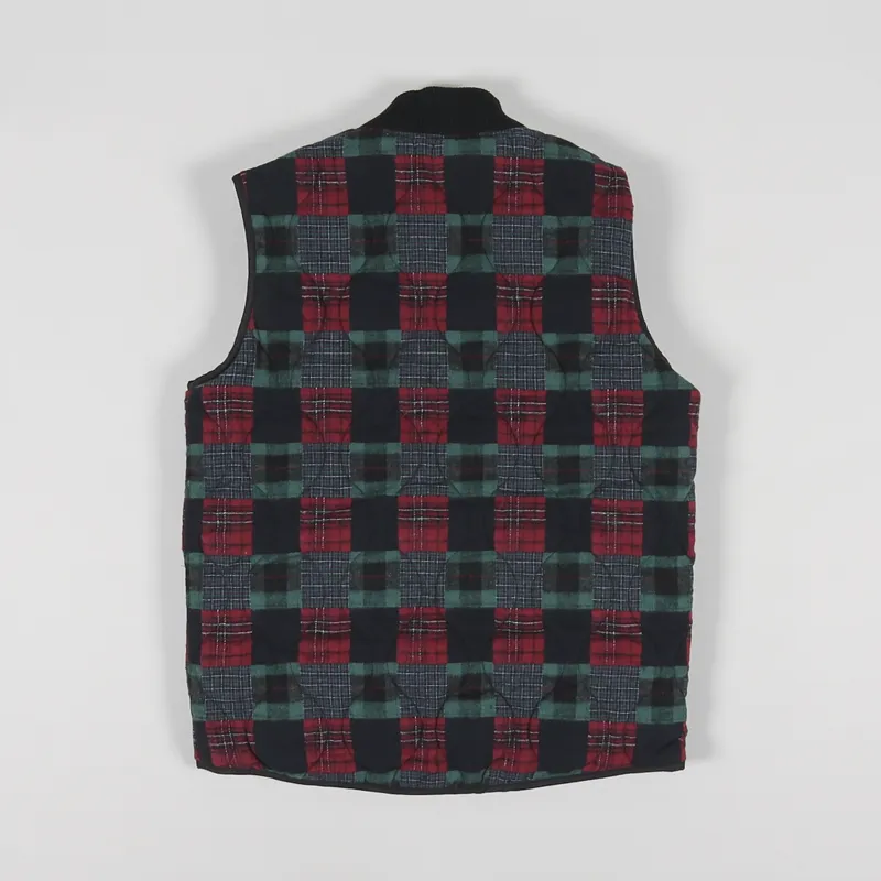 C17 Jeans Reversible Vest Black Tartan-3