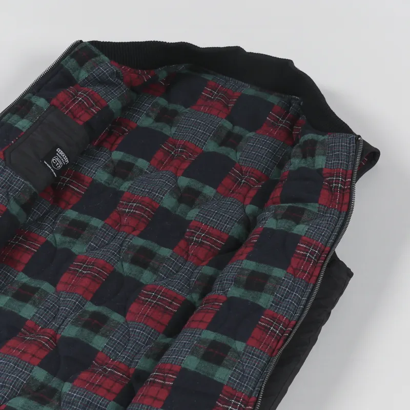 C17 Jeans Reversible Vest Black Tartan-6