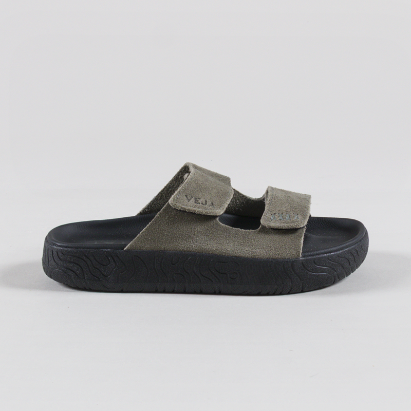 Veja Womens Etna Suede Sandals Khaki Black-2