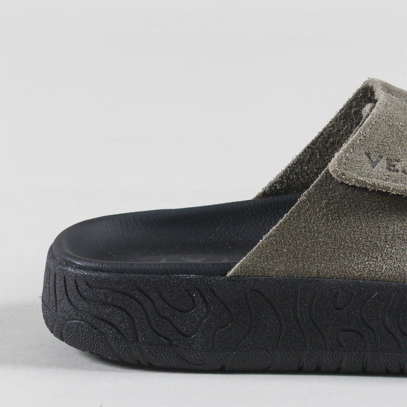 Veja Womens Etna Suede Sandals Khaki Black-4