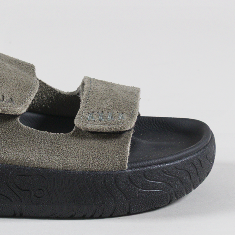 Veja Womens Etna Suede Sandals Khaki Black-5