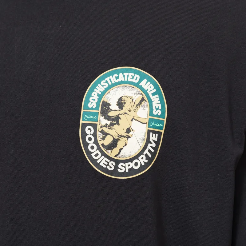 Goodies Sportive Sophisticated Airlines T Shirt Black-4