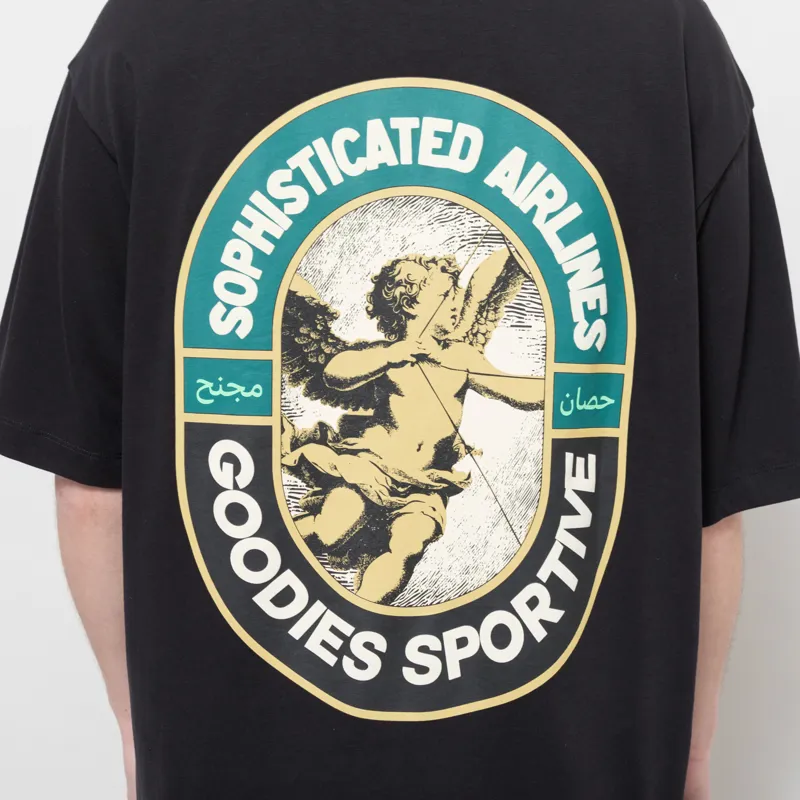 Goodies Sportive Sophisticated Airlines T Shirt Black-5