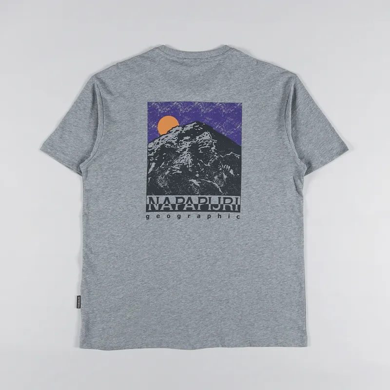 Napapijri Bolivar T Shirt Medium Grey Melange