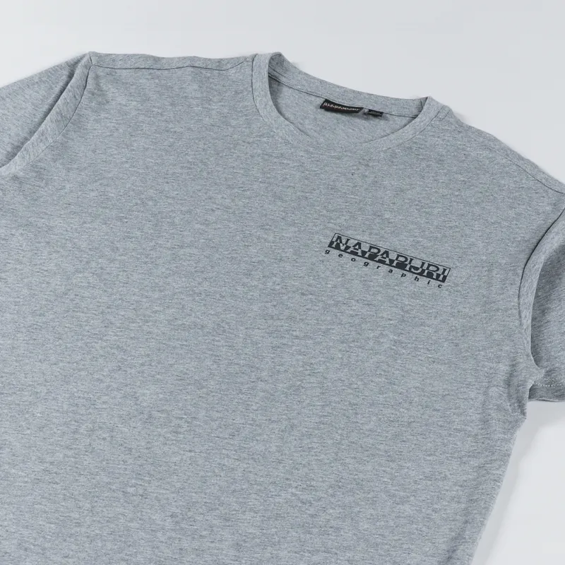 Napapijri Bolivar T Shirt Medium Grey Melange-3