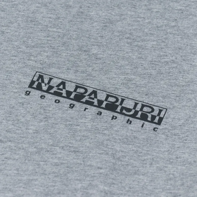 Napapijri Bolivar T Shirt Medium Grey Melange-5