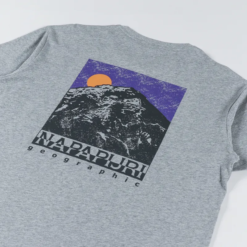 Napapijri Bolivar T Shirt Medium Grey Melange-2