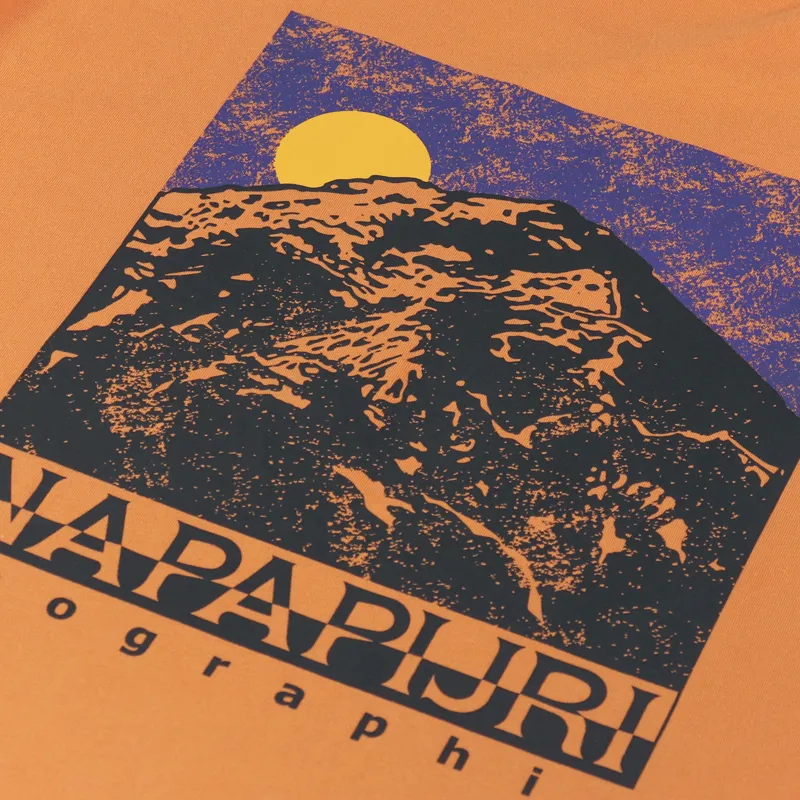 Napapijri Bolivar T Shirt Orange Amber-4