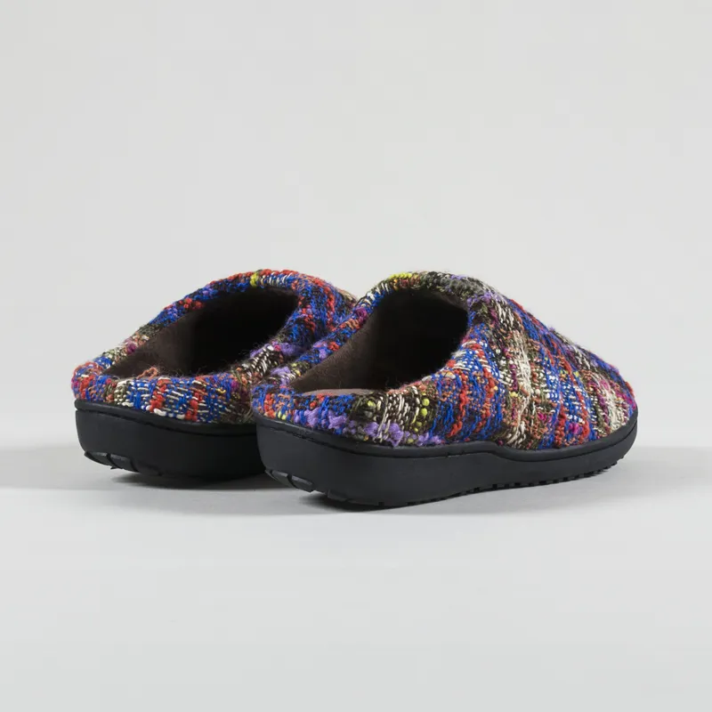 Subu Mens Comfort Concept Tweed Slippers Prism Multi Blue