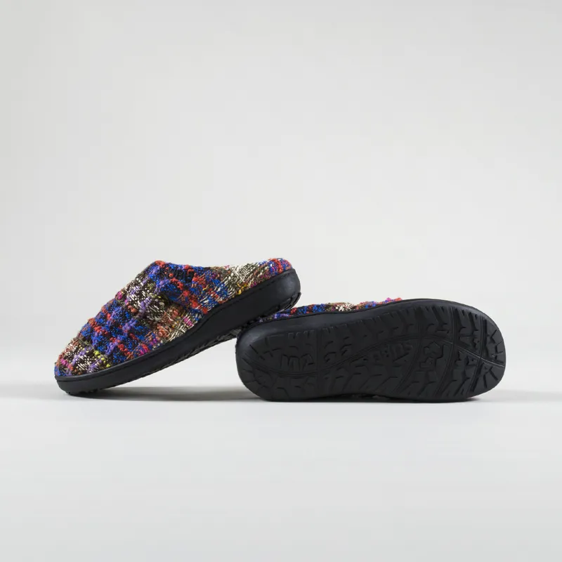Subu Mens Comfort Concept Tweed Slippers Prism Multi Blue