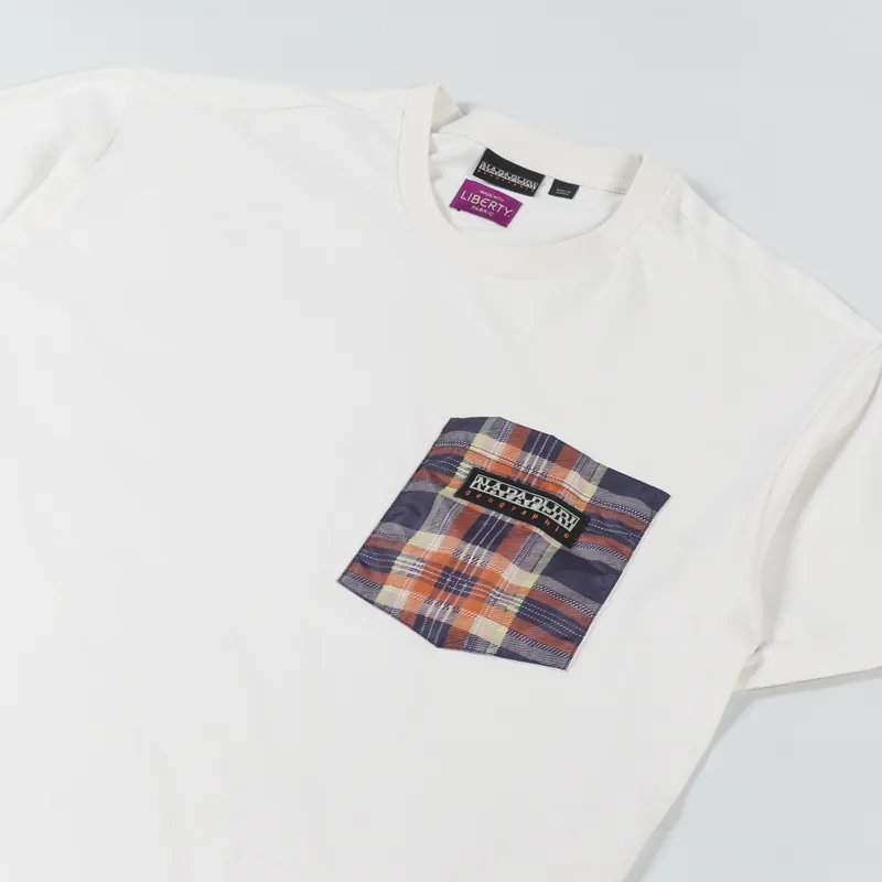 Napapijri x Liberty Candolle T Shirt Whitecap Grey-1