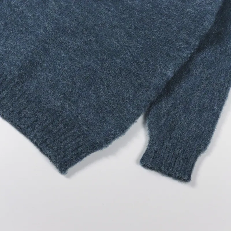 Shetland Woollen Co. Shaggy Knit Crew Neck Sweater Atlantic-3