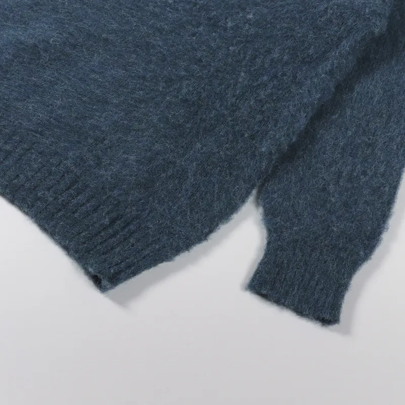 Shetland Woollen Co. Shaggy Knit Crew Neck Sweater Atlantic-5