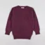 Shetland Woollen Co. Shaggy Knit Crew Neck Sweater Raspberry