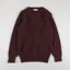 Shetland Woollen Co. Shaggy Knit Crew Neck Sweater Ruby