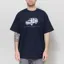 Cafe Mountain Scribble Rangey T Shirt Navy