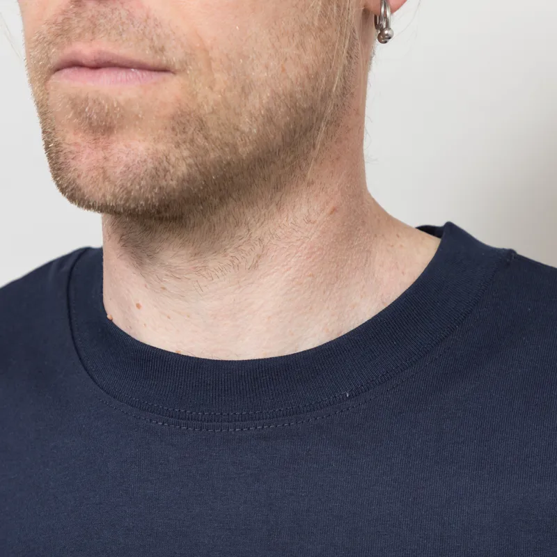 Cafe Mountain Scribble Rangey T Shirt Navy-2