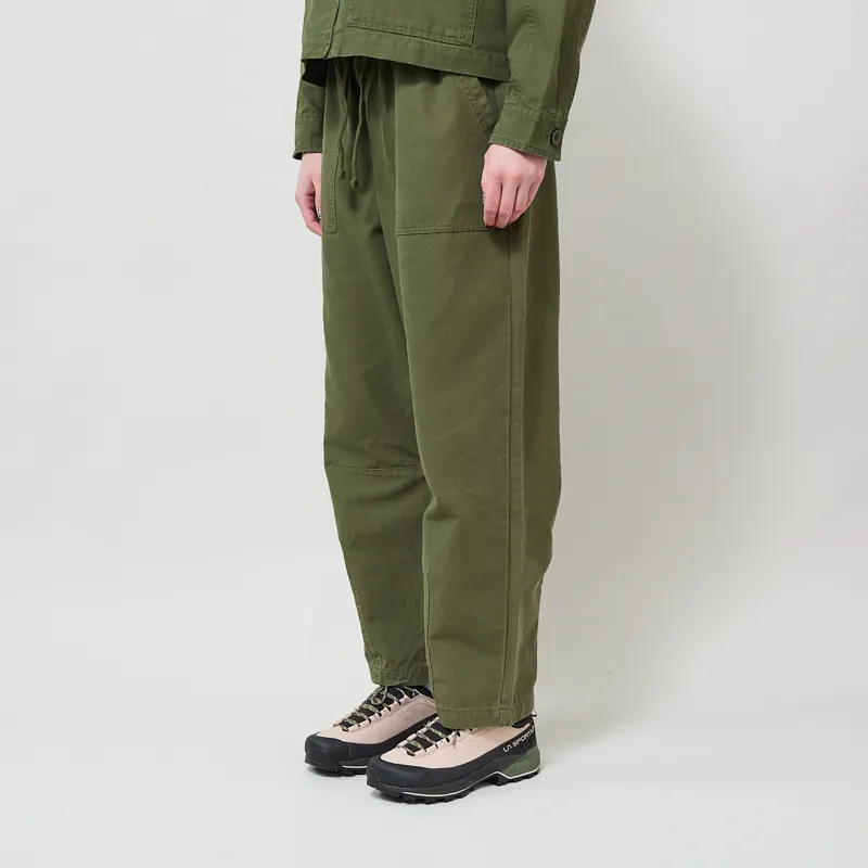 Service Works Womens Canvas Barrel Pants Olive-1
