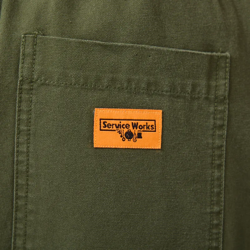 Service Works Womens Canvas Barrel Pants Olive-3
