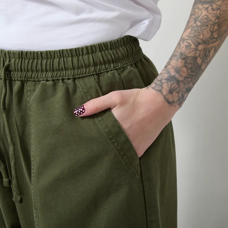 Service Works Womens Canvas Barrel Pants Olive-7