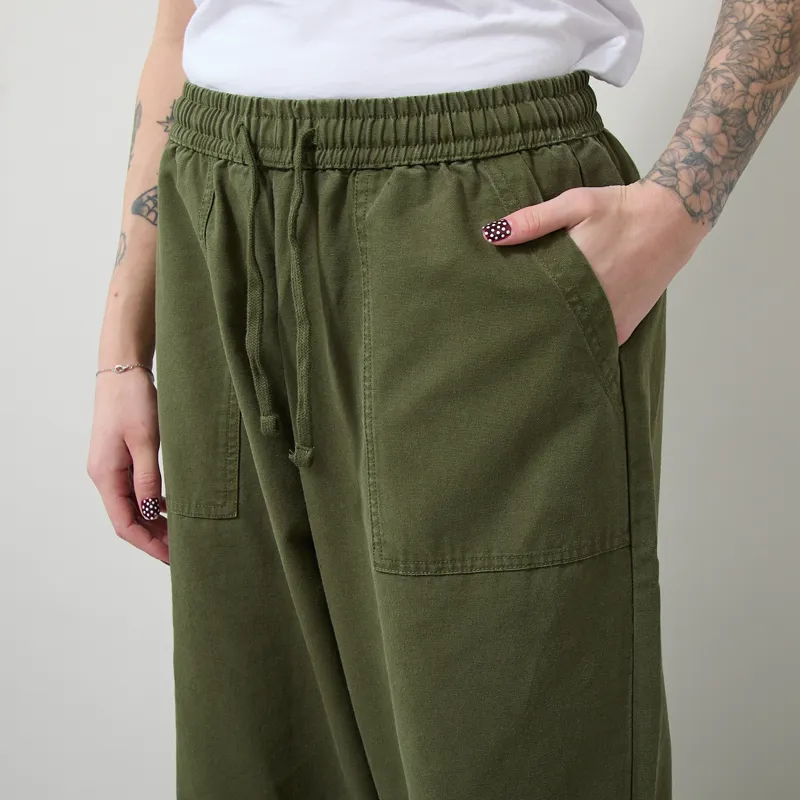 Service Works Womens Canvas Barrel Pants Olive-9