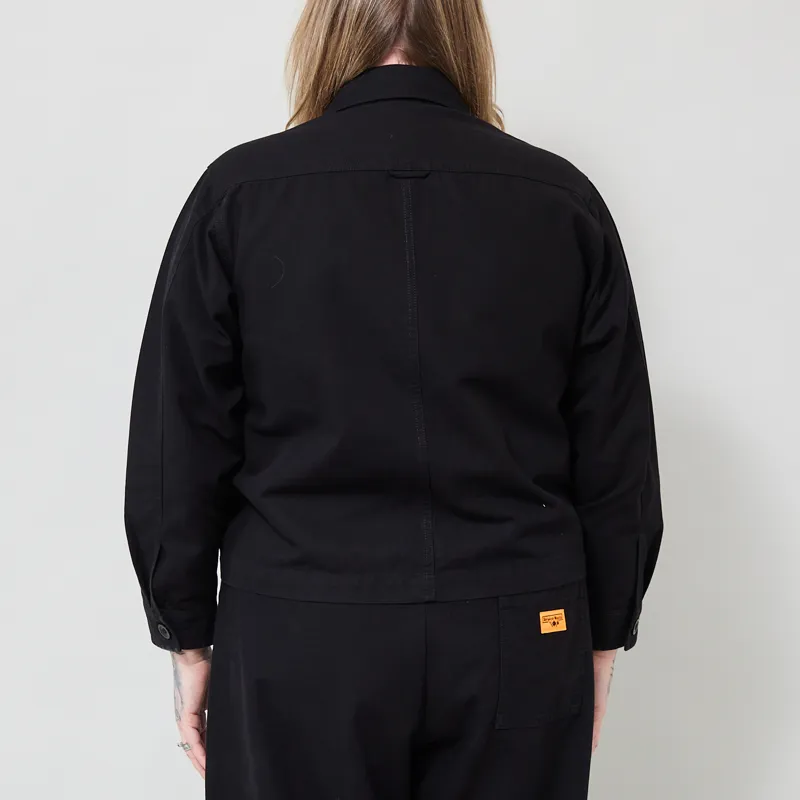 Service Works Womens Canvas Cropped Work Jacket Black-2