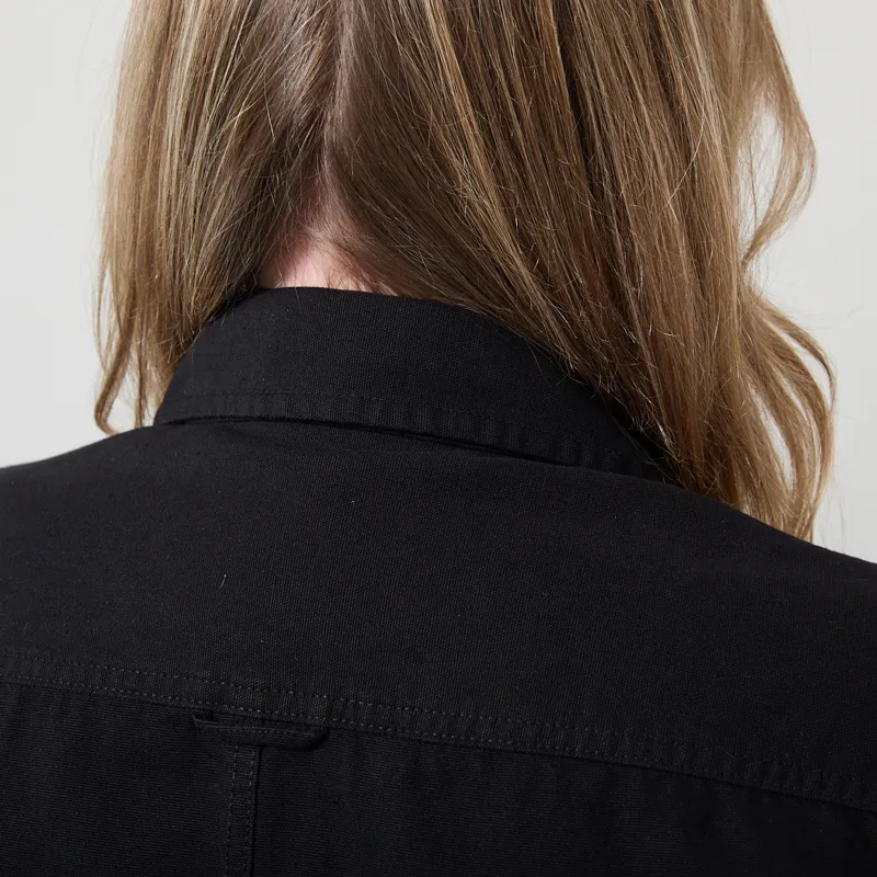 Service Works Womens Canvas Cropped Work Jacket Black-5