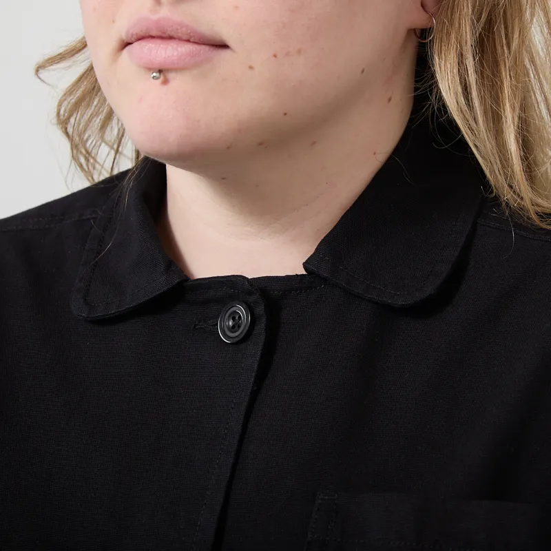Service Works Womens Canvas Cropped Work Jacket Black-4