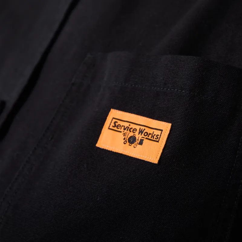 Service Works Womens Canvas Cropped Work Jacket Black-11