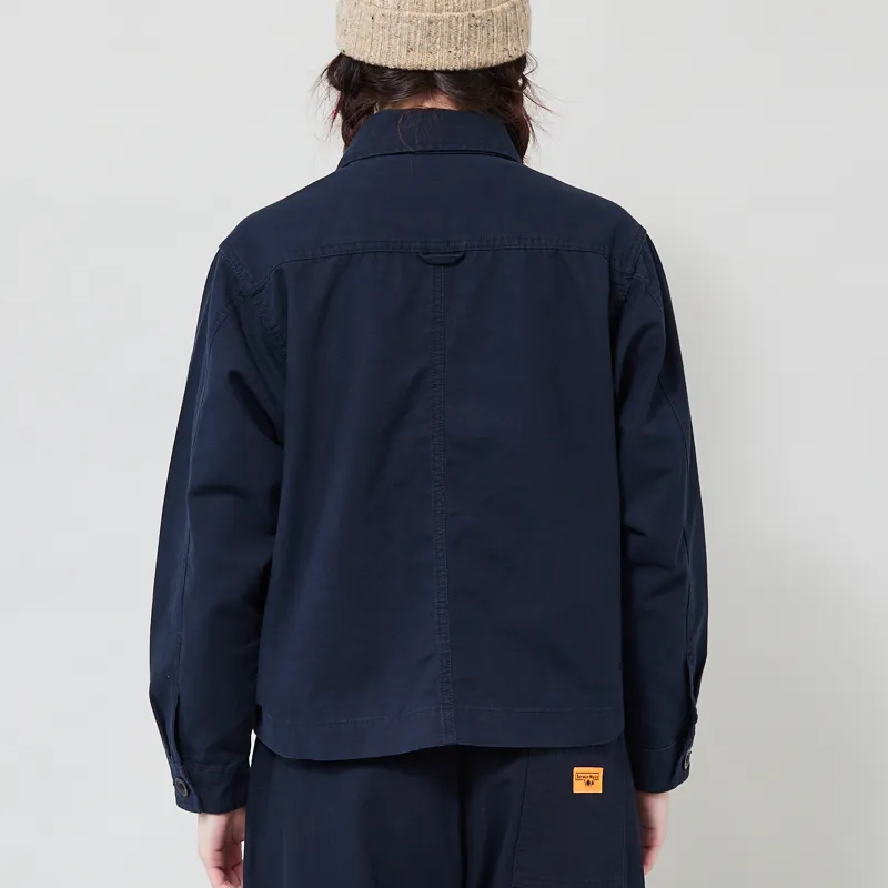 Service Works Womens Canvas Cropped Work Jacket Dark Navy-2