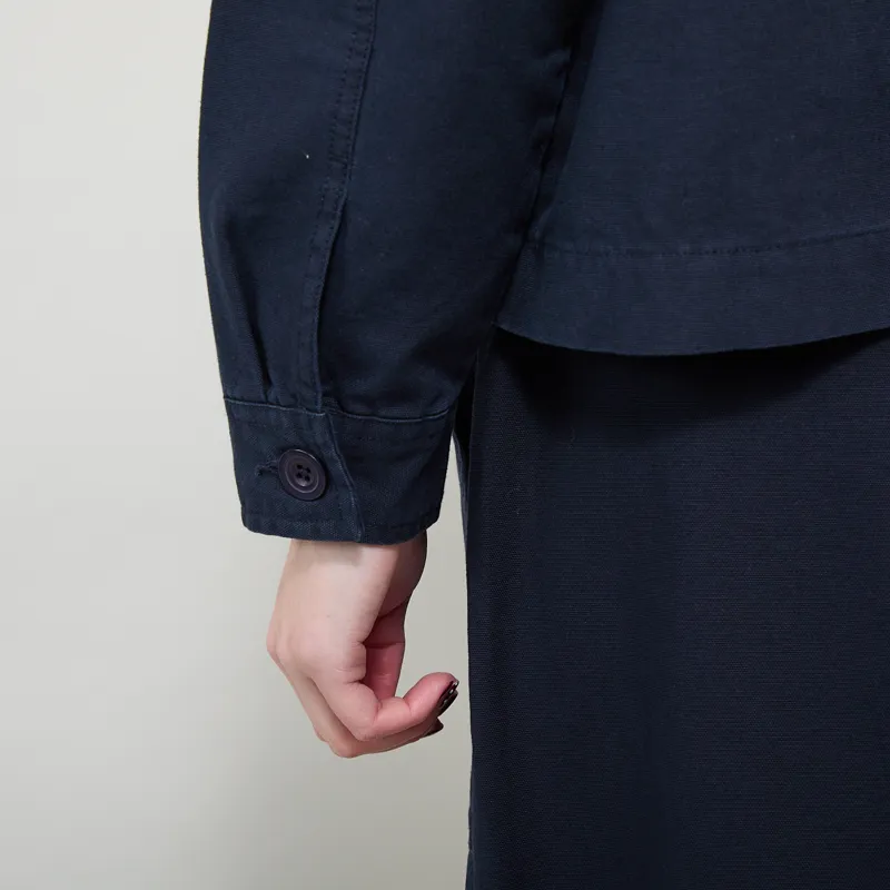 Service Works Womens Canvas Cropped Work Jacket Dark Navy-9