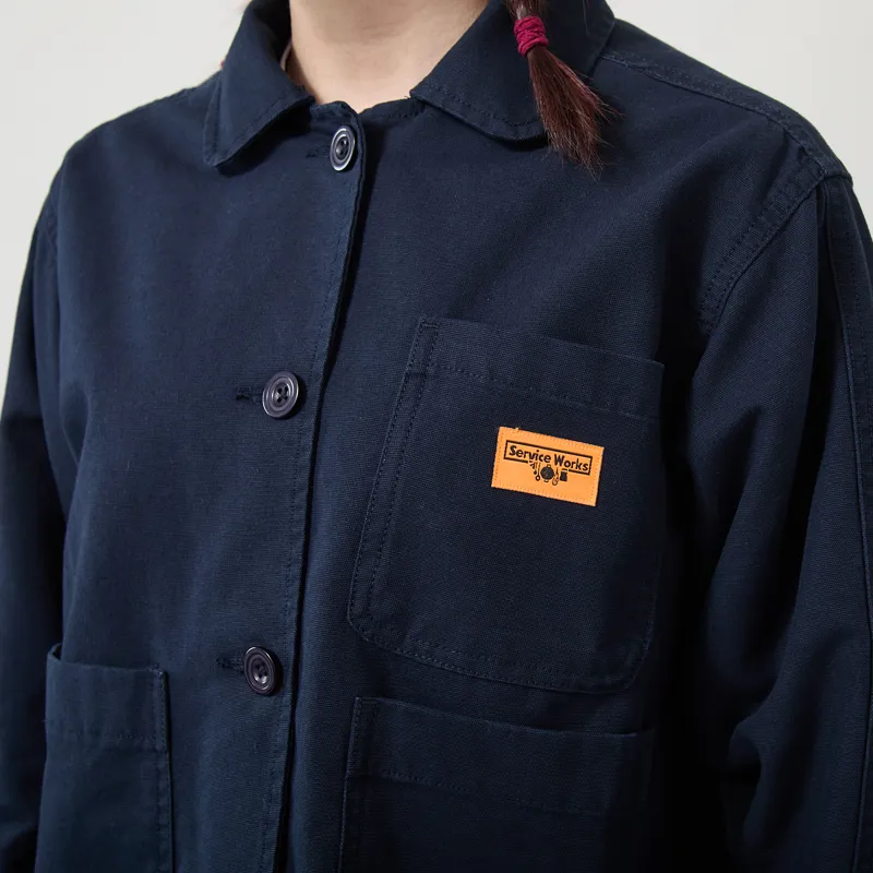 Service Works Womens Canvas Cropped Work Jacket Dark Navy-5