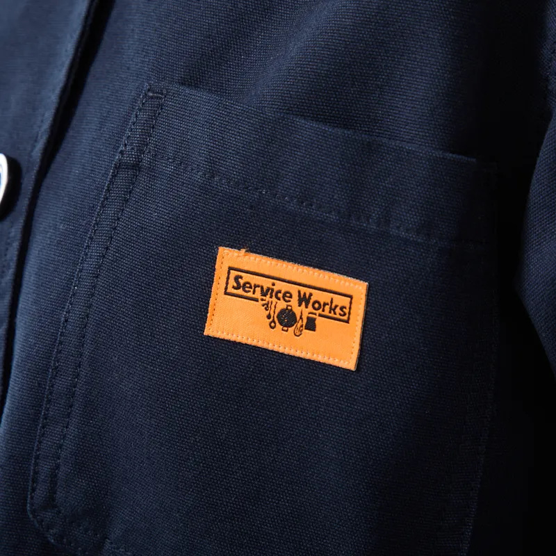 Service Works Womens Canvas Cropped Work Jacket Dark Navy-7